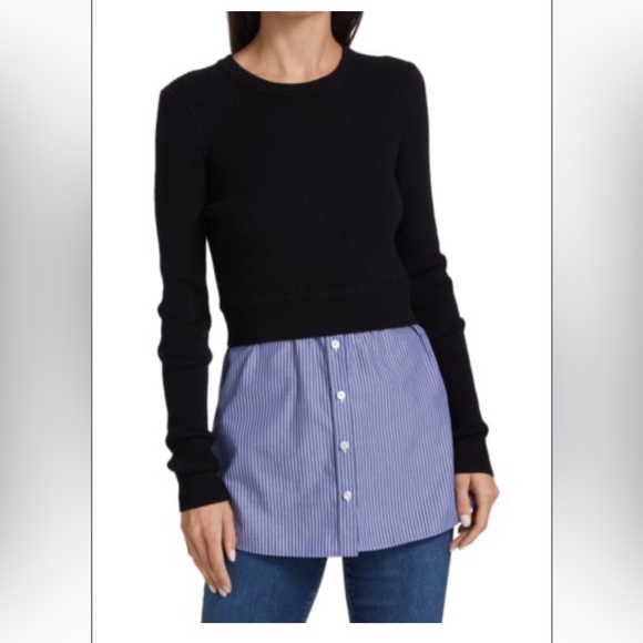 VERONICA BEARDRocha Mixed Media Pullover Sweater XS